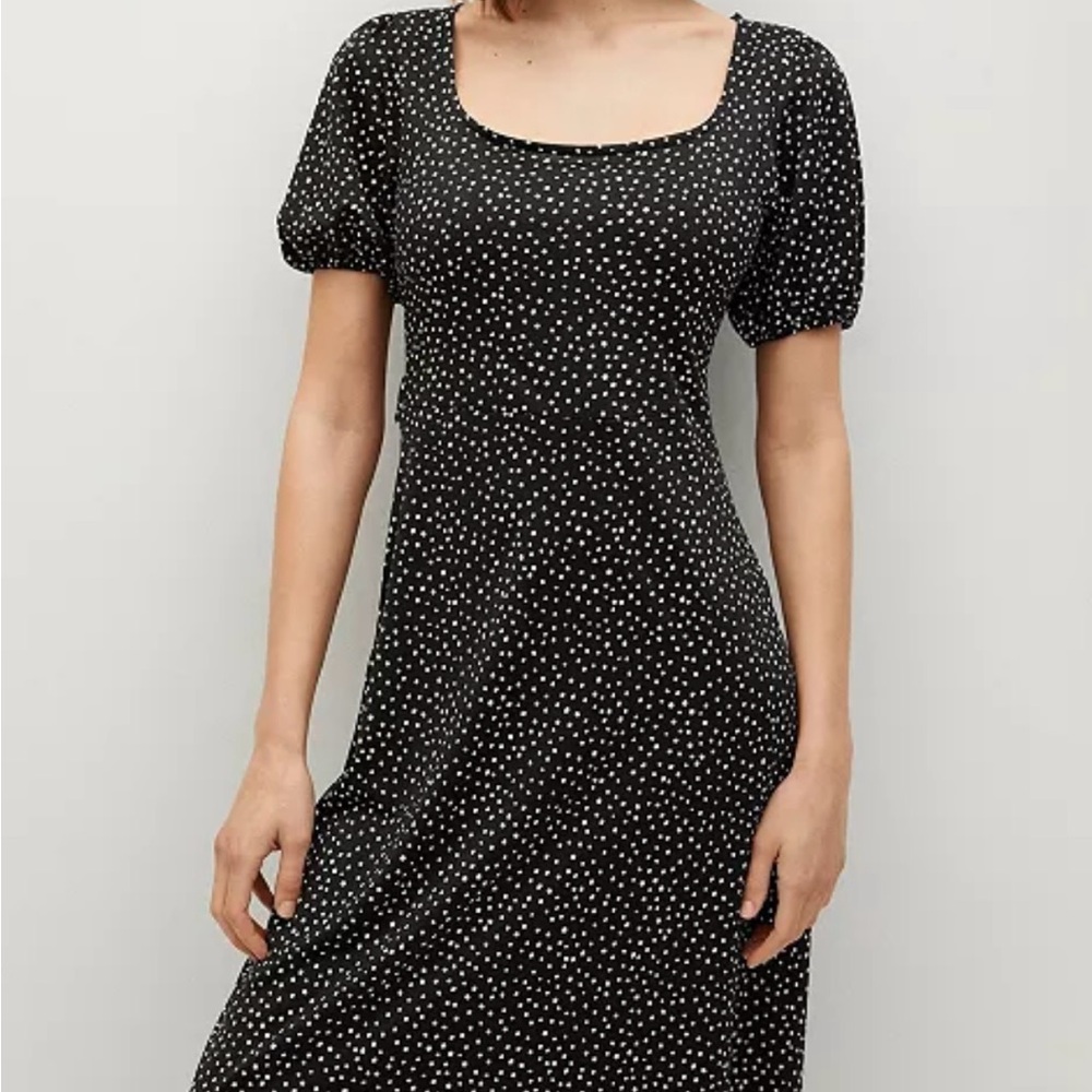 Mango Polka Dot Midi Dress